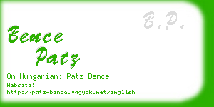 bence patz business card